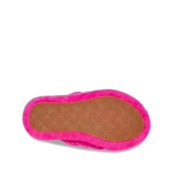 UGG Kids Toddler Girls Fluff Yeah Hot Pink Sandals Slide Size 11T - Picture 5 of 7